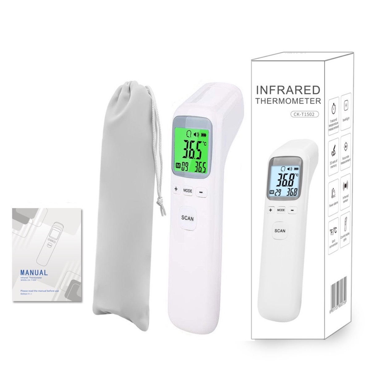 Digital Thermometer Infrared - Termômetro para Adultos e Crianças, Termômetro