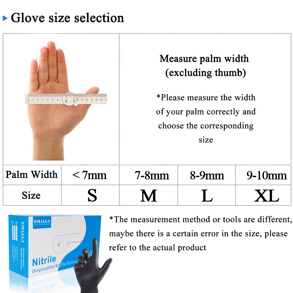 100/50/10 pçs luvas descartáve - Disposable Gloves Nitrile avaliação e preço