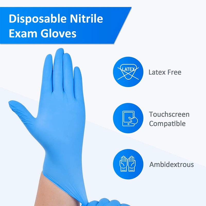 100PCS Luvas Descartáveis de N - Disposable Gloves Nitrile avaliação e preço