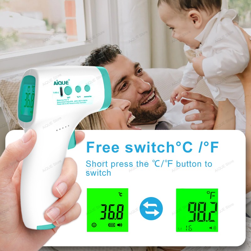 Digital recarregável AiQUE ℃ ℉ - Digital Thermometer Infrared avaliação e preço