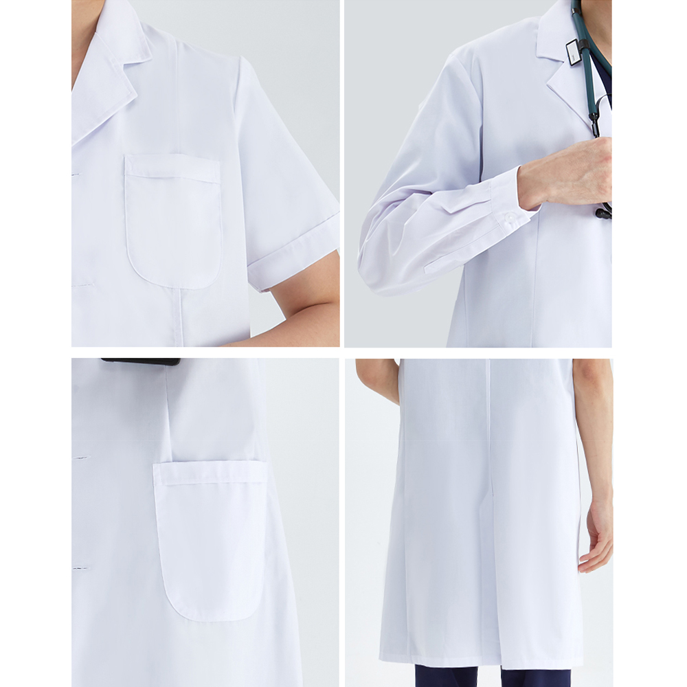 Unissex branco casaco de labor - Medical Lab Hospital avaliação e preço